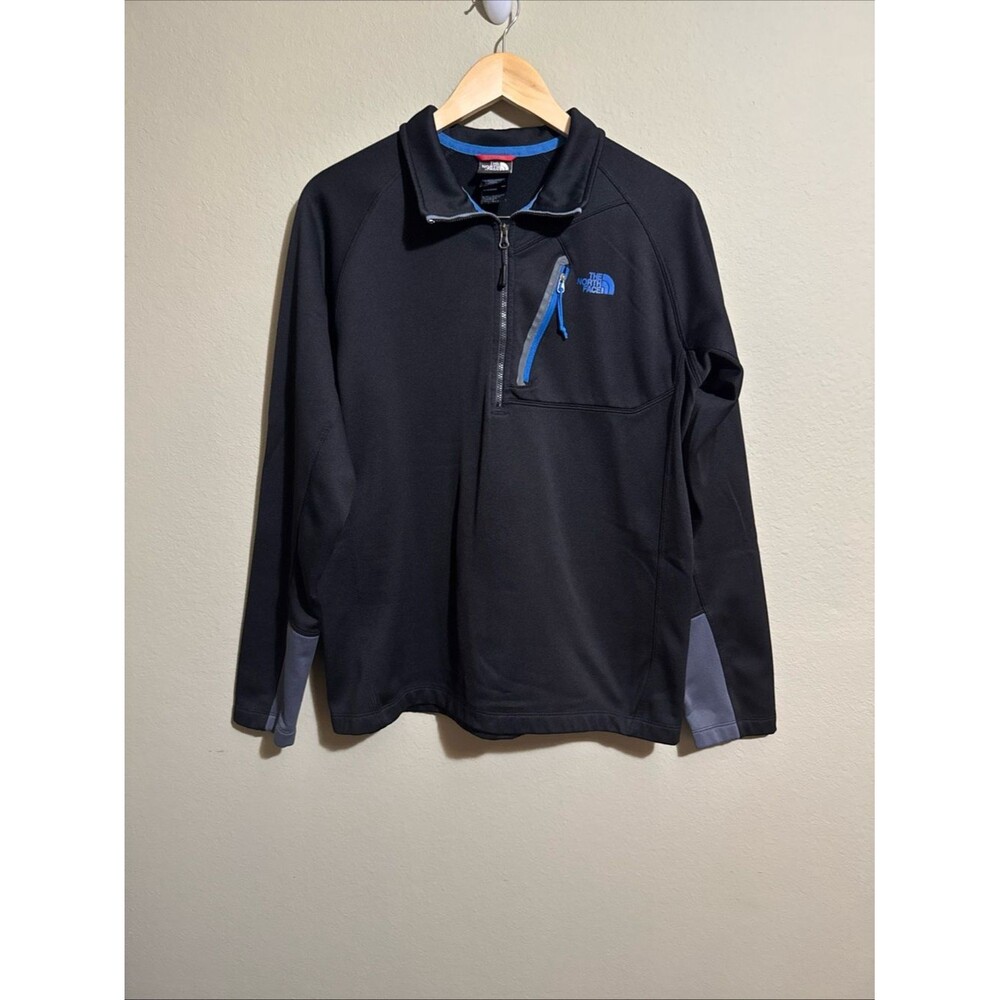 The North Face Men's Black Pullover Quarter-Zip Jacket size L